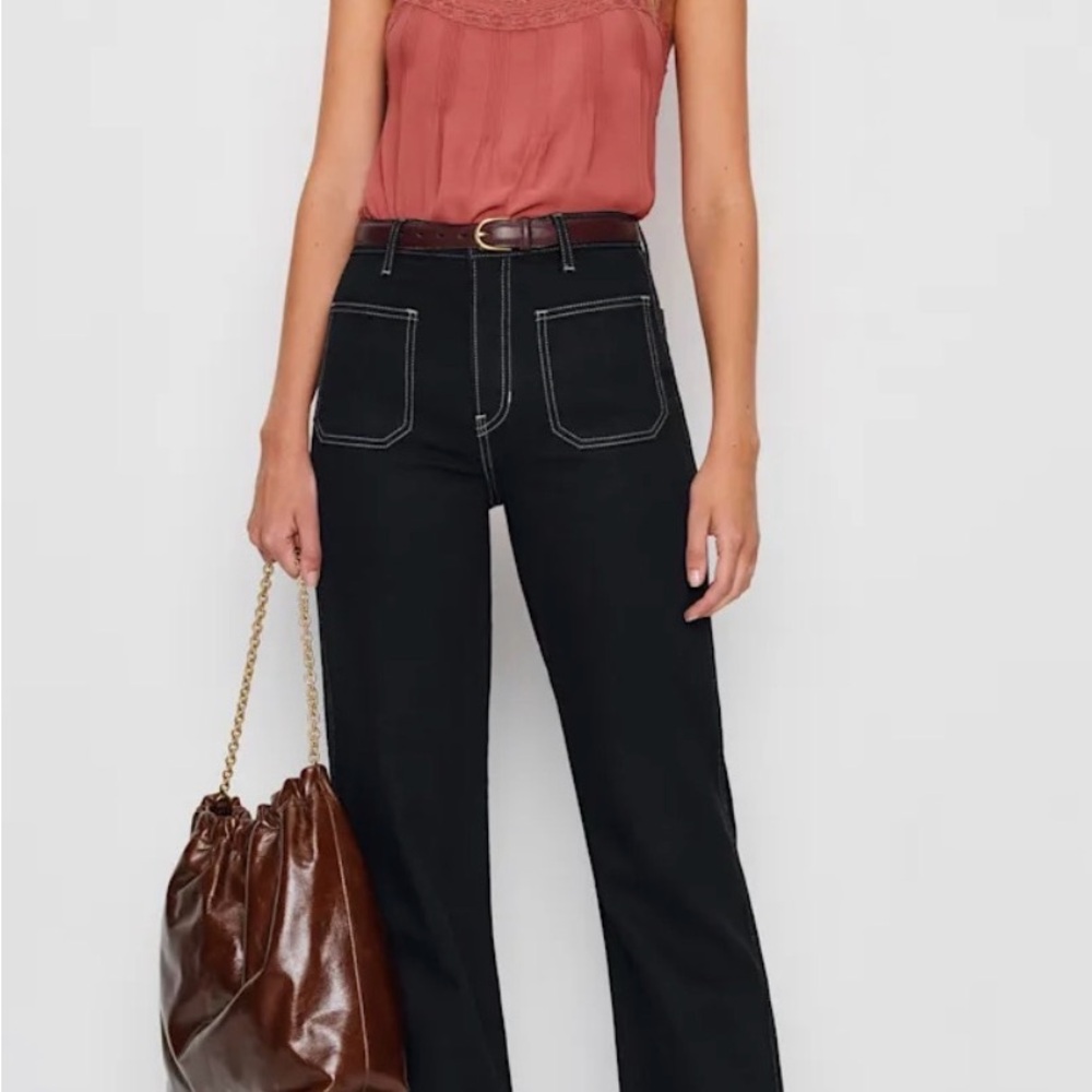 Reformation Black Flare Jeans